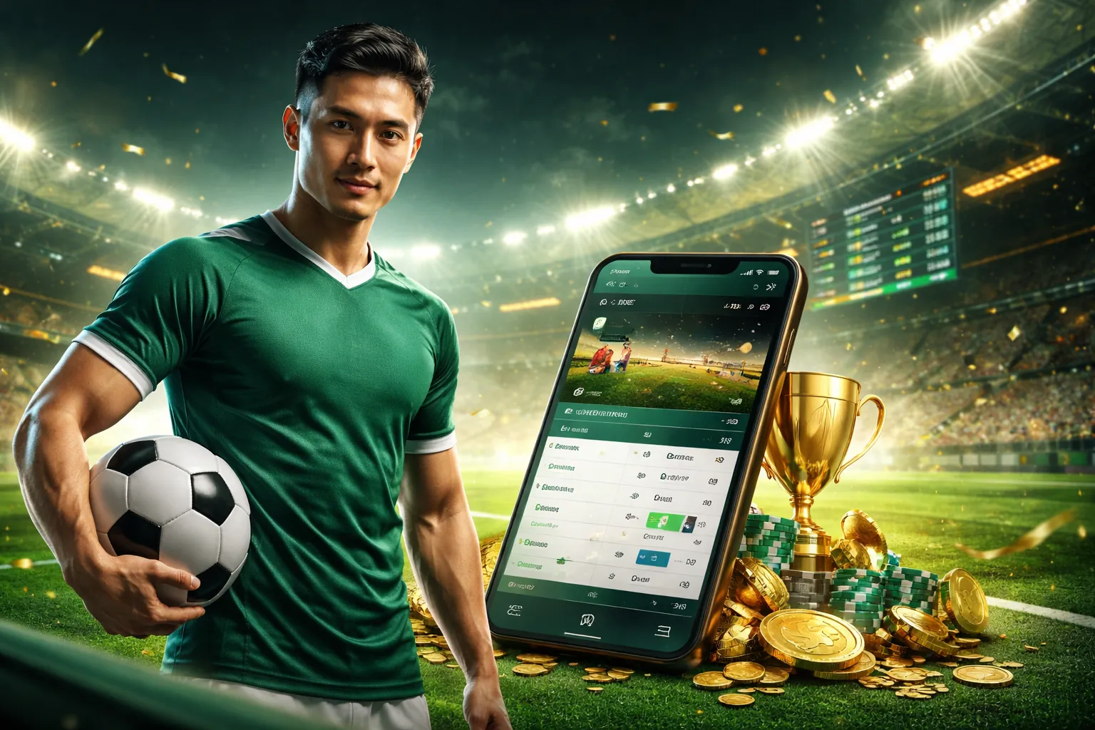 Giao diện ứng dụng Mostbet APK trên điện thoại thông minh
